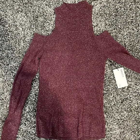 Bailey44 Inspire Cold-Shoulder Mock-Neck Top - Picture 2 of 3